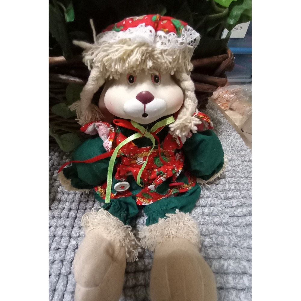Vintage House of Lloyd Christmas hop bunny shelf sitter 11"